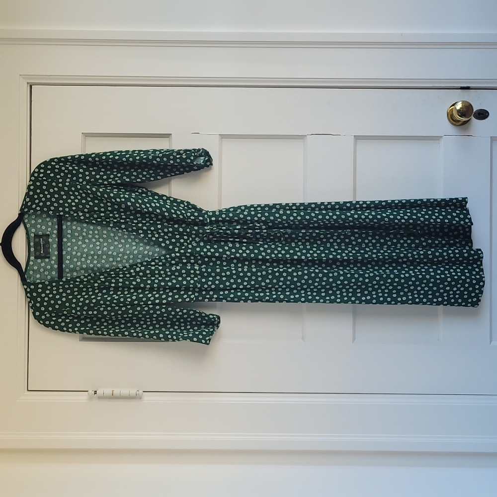Reformation Green Wrap Dress Large